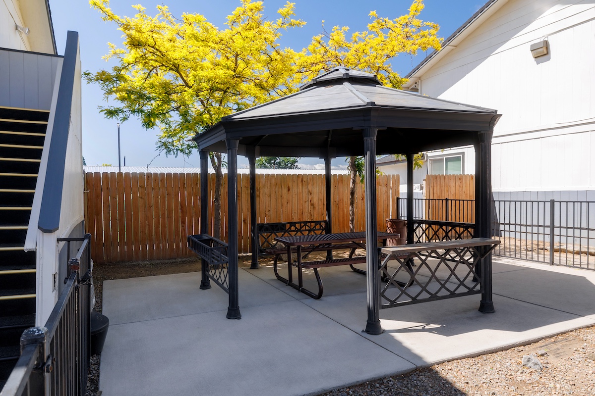 multi-family residential real estate terrace and surrounding landscape
