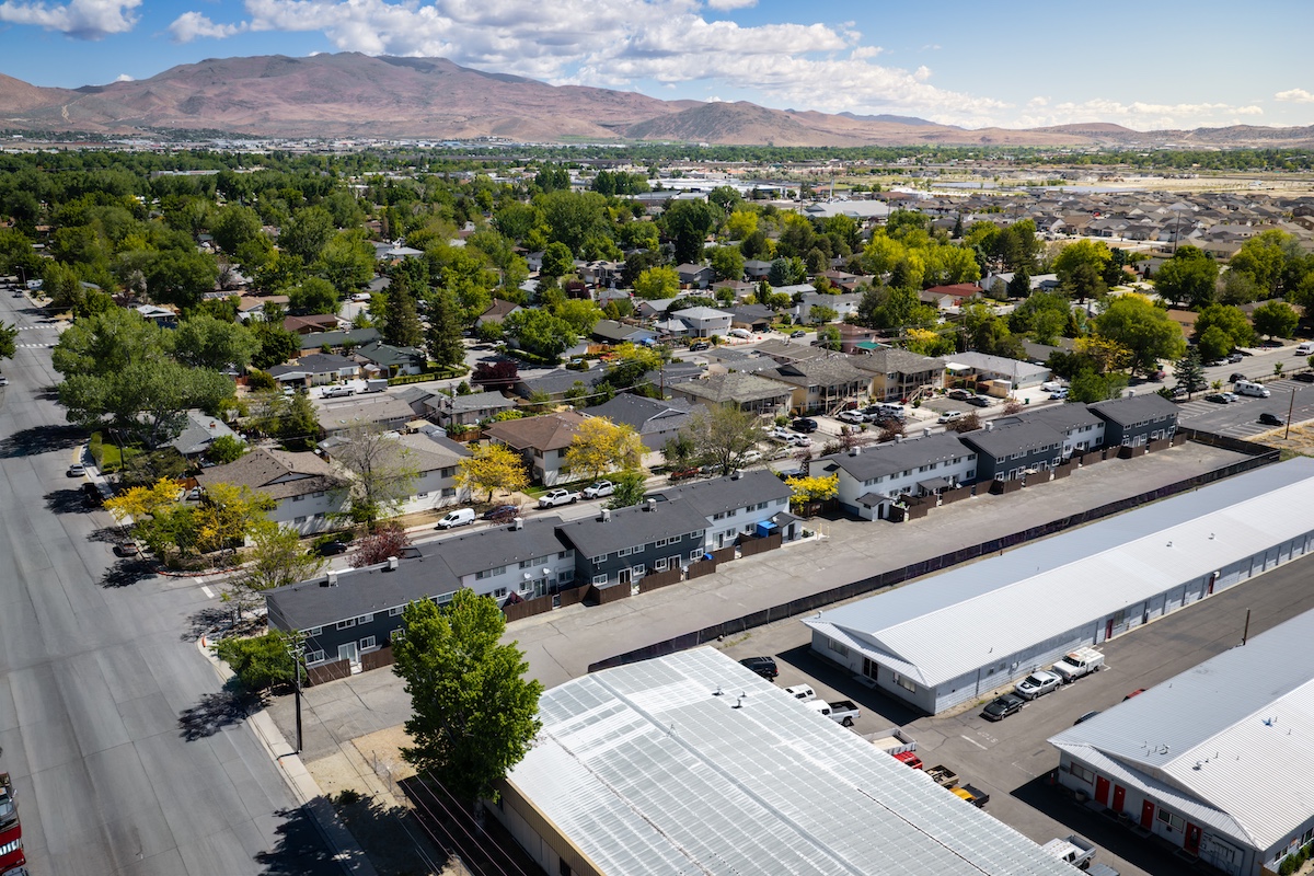 Professional commercial real estate photography, buildings and surrounding landscape